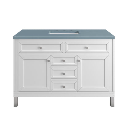 Part: Chicago Knobs and Legs Set for V48"  in Brushed Nickel James Martin Vanities