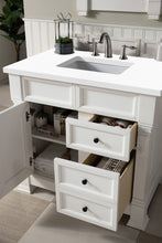 Load image into Gallery viewer, Bathroom Vanities Outlet Atlanta Renovate for LessBrookfield 36&quot; Single Vanity, Bright White w/ 3 CM White Zeus Quartz Top