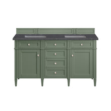 Load image into Gallery viewer, Brittany 60&quot; Double Vanity, Smokey Celadon w/ 3CM Charcoal Soapstone Top James Martin Vanities