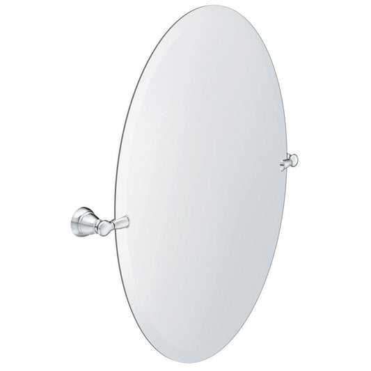 Banbury 23 in. x 26 in. Frameless Pivoting Single Wall Mirror in Chrome MOEN
