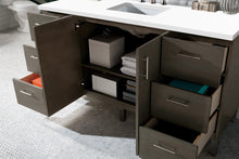 Load image into Gallery viewer, Bathroom Vanities Outlet Atlanta Renovate for LessMetropolitan 60&quot; Single Vanity, Silver Oak, w/ 3 CM White Zeus Quartz Top
