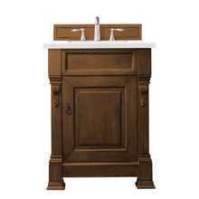 Load image into Gallery viewer, Brookfield 26&quot; Single Vanity, Country Oak w/ 3 CM White Zeus Quartz Top James Martin Vanities
