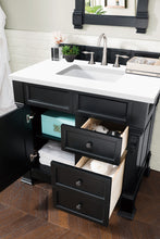 Load image into Gallery viewer, Bathroom Vanities Outlet Atlanta Renovate for LessBrookfield 36&quot; Single Vanity, Antique Black w/ 3 CM White Zeus Quartz Top