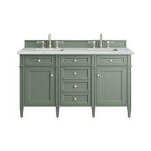 Load image into Gallery viewer, Brittany 60&quot; Double Vanity, Smokey Celadon w/ 3CM Ethereal Noctis Top James Martin Vanities