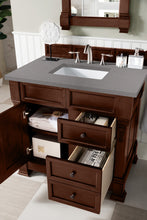 Load image into Gallery viewer, Bathroom Vanities Outlet Atlanta Renovate for LessBrookfield 36&quot; Single Vanity, Warm Cherry w/ 3 CM Grey Expo Quartz Top