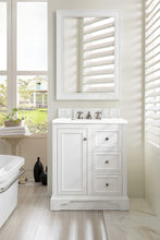 Load image into Gallery viewer, De Soto 30&quot; Single Vanity, Bright White w/ 3 CM White Zeus Quartz Top James Martin Vanities