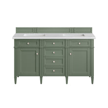 Load image into Gallery viewer, Brittany 60&quot; Double Vanity, Smokey Celadon w/ 3CM Arctic Fall Top James Martin Vanities