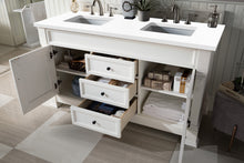 Load image into Gallery viewer, Bathroom Vanities Outlet Atlanta Renovate for LessBrookfield 60&quot; Double Vanity, Bright White w/ 3 CM White Zeus Quartz Top