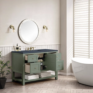 Breckenridge 48" Single Vanity, Smokey Celadon w/ 3CM Charcoal Soapstone Top James Martin Vanities