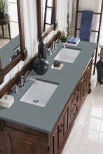 Load image into Gallery viewer, Brookfield 72&quot; Double Vanity, Warm Cherry w/ 3 CM Cala Blue Quartz Top James Martin Vanities