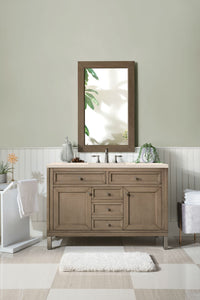 Chicago 48" Single Vanity, Whitewashed Walnut w/ 3 CM Eternal Marfil Quartz Top James Martin Vanities