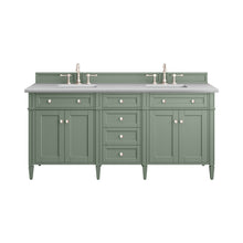 Load image into Gallery viewer, Brittany 72&quot; Double Vanity, Smokey Celadon w/ 3CM Arctic Fall Top James Martin Vanities