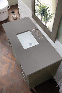 Metropolitan 48" Single Vanity, Silver Oak, w/ 3 CM Grey Expo Quartz Top James Martin Vanities