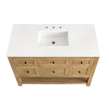 Load image into Gallery viewer, Bathroom Vanities Outlet Atlanta Renovate for LessBreckenridge 48&quot; Single Vanity, Light Natural Oak w/ 3CM White Zeus Top