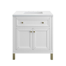 Load image into Gallery viewer, Chicago 30&quot; Single Vanity, Glossy White w/ 3CM White Zeus Top James Martin Vanities