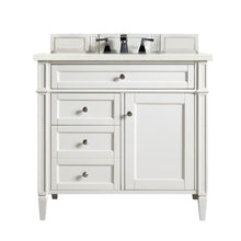 Load image into Gallery viewer, Brittany 36&quot; Bright White Single Vanity w/ 3 CM Eternal Marfil Quartz Top James Martin Vanities
