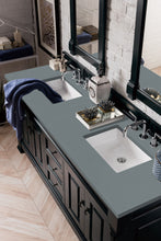 Load image into Gallery viewer, Brookfield 72&quot; Double Vanity, Antique Black w/ 3 CM Cala Blue Quartz Top James Martin Vanities