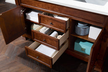Load image into Gallery viewer, Bathroom Vanities Outlet Atlanta Renovate for LessBrookfield 60&quot; Double Vanity, Warm Cherry w/ 3 CM White Zeus Quartz Top