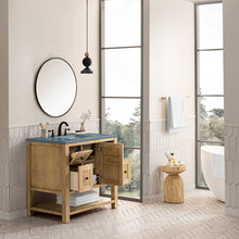 Load image into Gallery viewer, Breckenridge 36&quot; Single Vanity, Light Natural Oak w/ 3CM Cala Blue Top James Martin Vanities