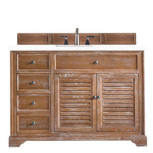 Load image into Gallery viewer, Savannah 48&quot; Single Vanity Cabinet, Driftwood, w/ 3 CM White Zeus Quartz Top James Martin Vanities