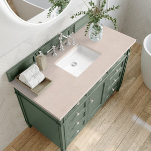 Bathroom Vanities Outlet Atlanta Renovate for LessBrittany 48" Single Vanity, Smokey Celadon w/ 3CM Eternal Marfil Top