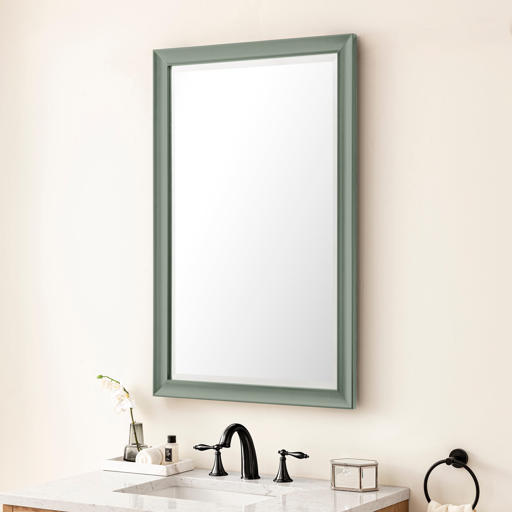 Glenbrooke 26" Mirror, Smokey Celadon James Martin Vanities