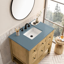 Load image into Gallery viewer, Bathroom Vanities Outlet Atlanta Renovate for LessBreckenridge 36&quot; Single Vanity, Light Natural Oak w/ 3CM Cala Blue Top