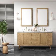 Load image into Gallery viewer, Laurent 72&quot; Double Vanity, Light Natural Oak w/ 3CM Arctic Fall Top James Martin Vanities