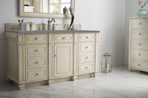 Bristol 60" Single Vanity, Vintage Vanilla, w/ 3 CM Grey Expo Quartz Top James Martin Vanities