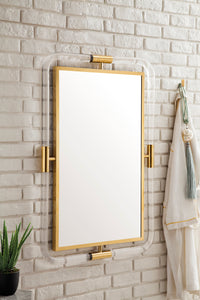 South Beach 30" Mirror, Polished Gold and Lucite James Martin Vanities