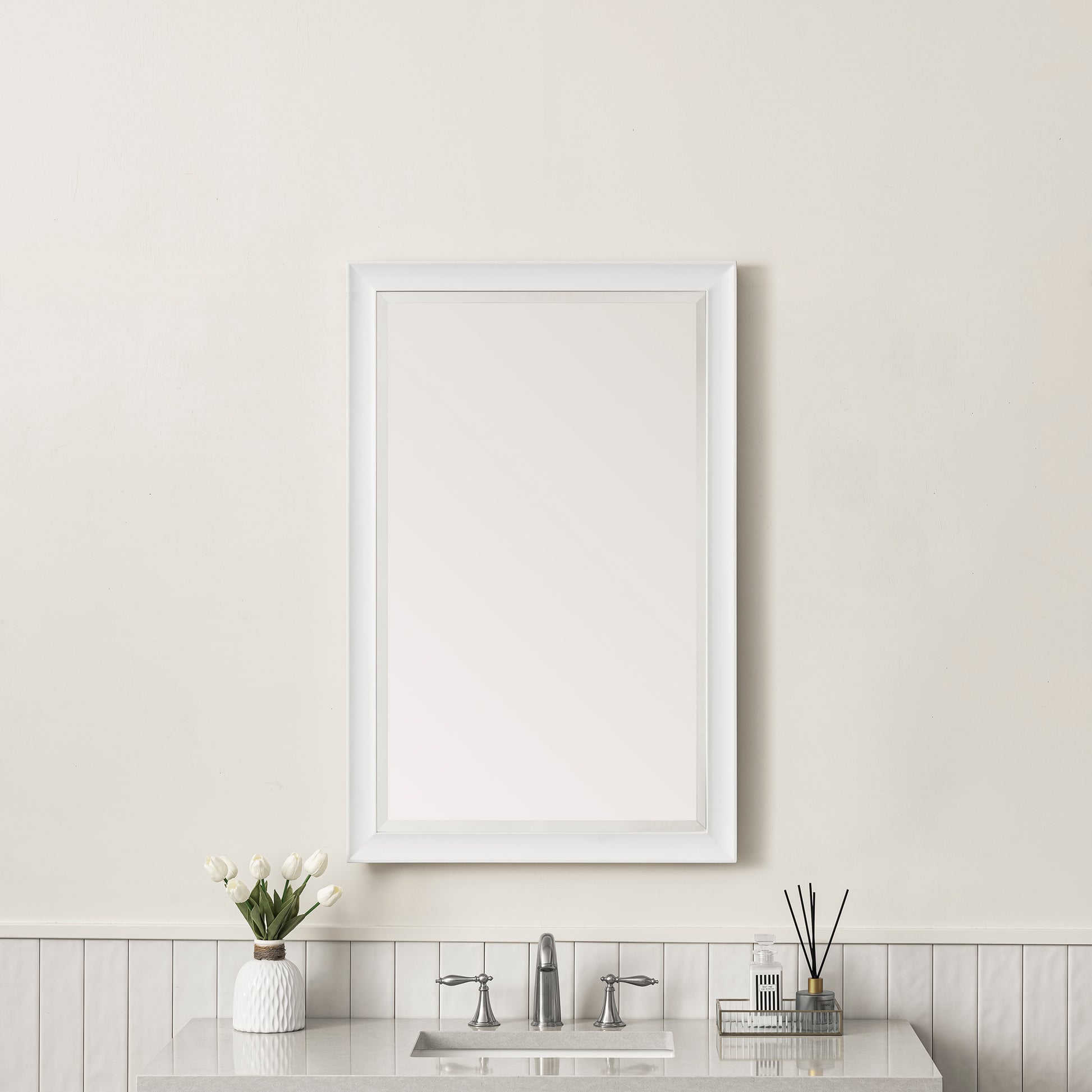 Glenbrooke 26" Mirror, Bright White James Martin Vanities