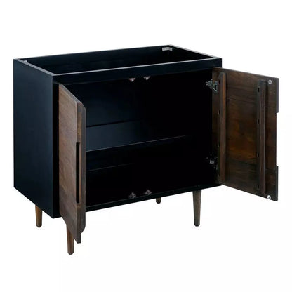 36" Bivins Java/Black Vanity Base -All Wood- Signature Hardware