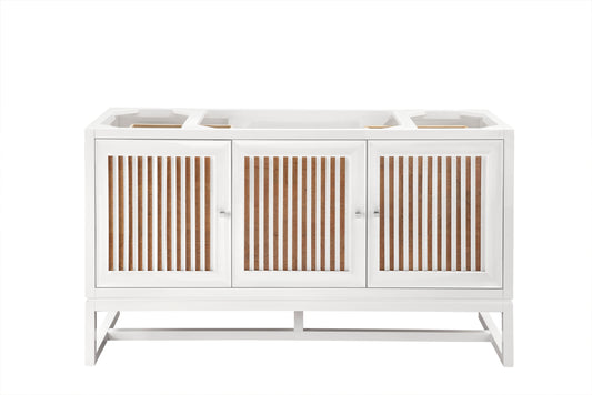 Athens 60" Single Vanity Cabinet , Glossy White James Martin Vanities