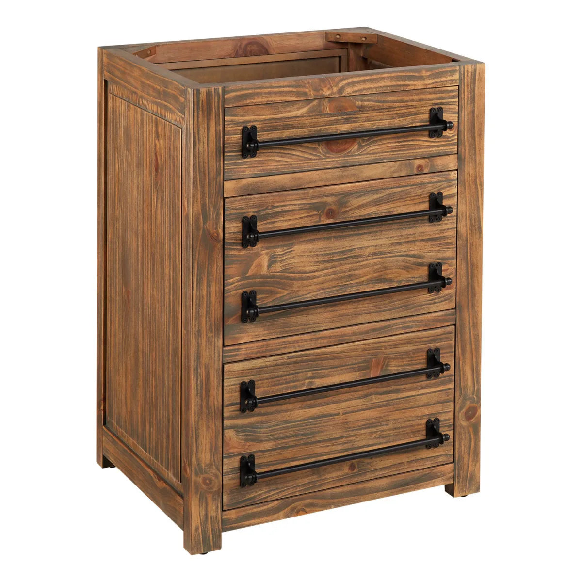 24" Maysville Vanity Base in Gray Wash -All Wood- Signature Hardware