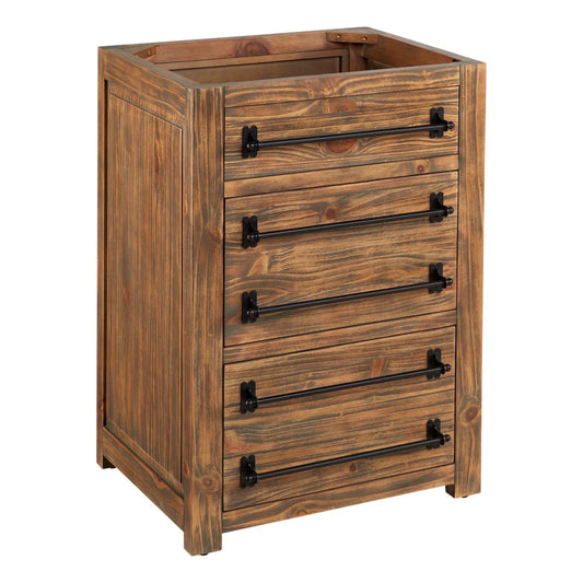 24" Maysville Vanity Base in Gray Wash -All Wood- Signature Hardware