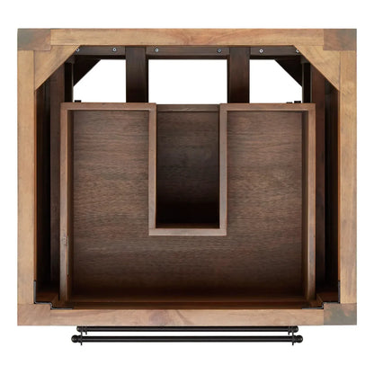 24" Maysville Vanity Base in Gray Wash -All Wood- Signature Hardware