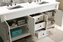 Load image into Gallery viewer, Brookfield 72&quot; Double Vanity, Bright White w/ 3 CM White Zeus Quartz Top James Martin Vanities