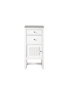 Athens 15" Cabinet w/ Drawers & Door, Glossy White w/ 3 CM Eternal Serena Top James Martin Vanities