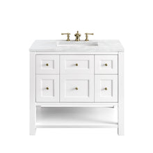 Load image into Gallery viewer, Breckenridge 36&quot; Single Vanity, Bright White w/ 3CM Arctic Fall Top James Martin Vanities