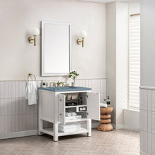 Load image into Gallery viewer, Breckenridge 30&quot; Single Vanity, Bright White w/ 3CM Cala Blue Top James Martin Vanities