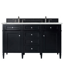 Load image into Gallery viewer, Brittany 60&quot; Black Onyx Double Vanity w/ 3 CM Ethereal Noctis Quartz Top James Martin Vanities