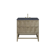 Load image into Gallery viewer, Emmeline 36&quot; Single Vanity, Pebble Oak w/ 3CM Charcoal Soapstone Top James Martin Vanities