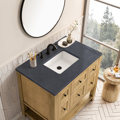 Bathroom Vanities Outlet Atlanta Renovate for LessBreckenridge 36" Single Vanity, Light Natural Oak w/ 3CM Charcoal Soapstone Top