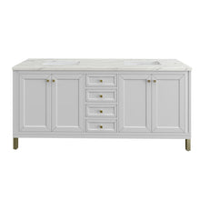 Load image into Gallery viewer, Chicago 72&quot; Double Vanity, Glossy White w/ 3CM Ethereal Noctis Top James Martin Vanities