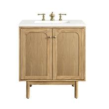 Load image into Gallery viewer, Laurent 30&quot; Single Vanity, Light Natural Oak w/ 3CM White Zeus Top James Martin Vanities