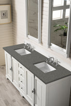 Load image into Gallery viewer, Providence 72&quot; Double Vanity Cabinet, Bright White, w/ 3 CM Grey Expo Quartz Top James Martin