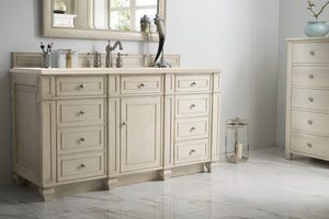 Bristol 60" Single Vanity, Vintage Vanilla, w/ 3 CM Eternal Marfil Quartz Top James Martin Vanities