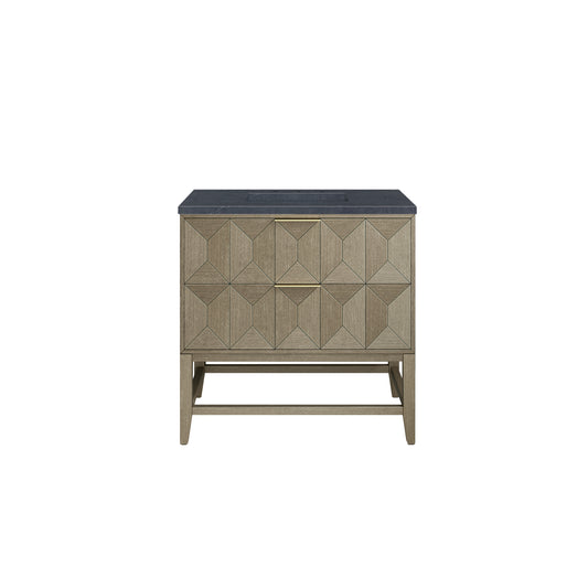 Emmeline 36" Single Vanity, Pebble Oak w/ 3CM Charcoal Soapstone Top James Martin Vanities