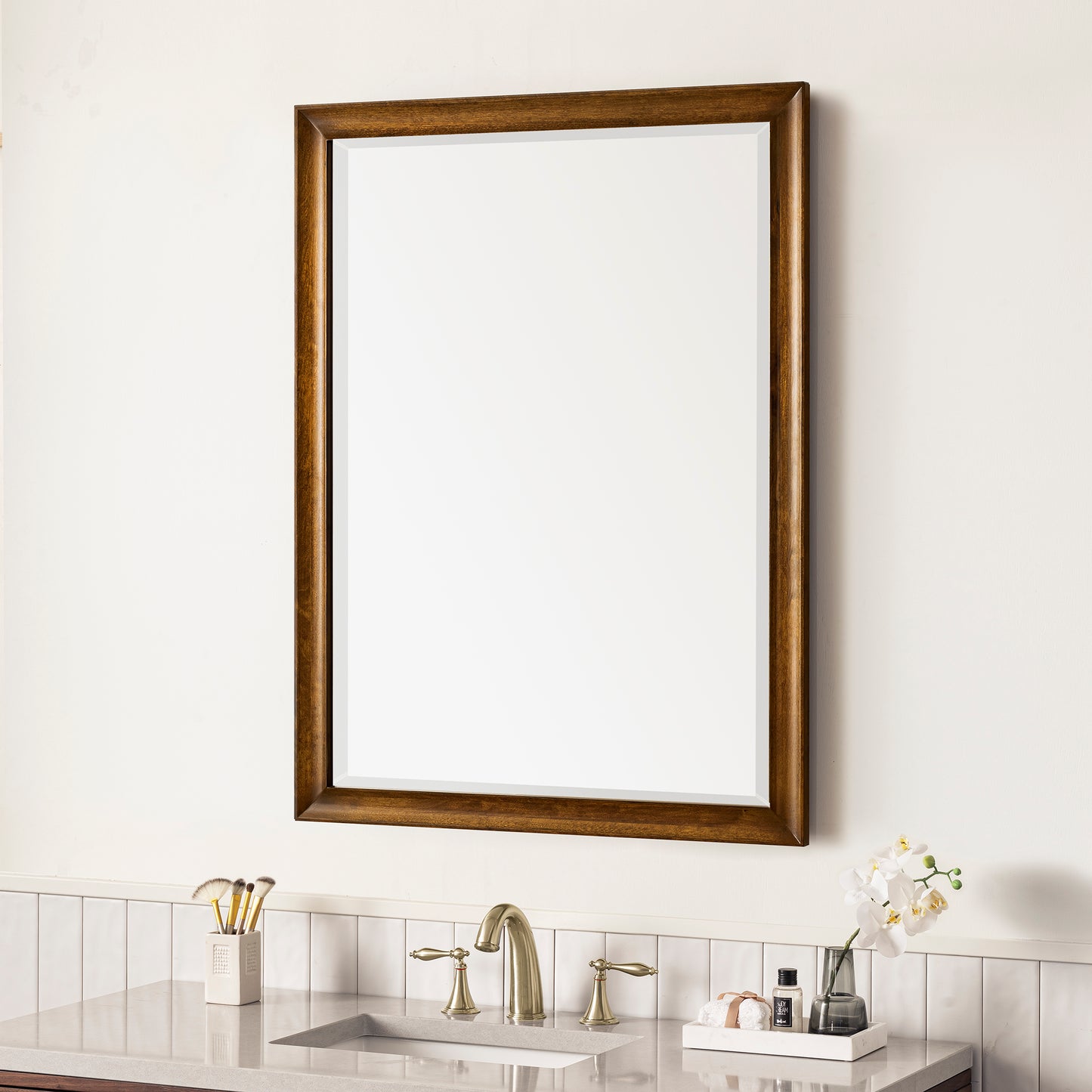 Glenbrooke 30" Mirror, Country Oak James Martin Vanities