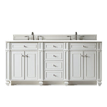 Load image into Gallery viewer, Bristol 72&quot; Double Vanity, Bright White, w/ 3 CM White Zeus Quartz Top James Martin Vanities